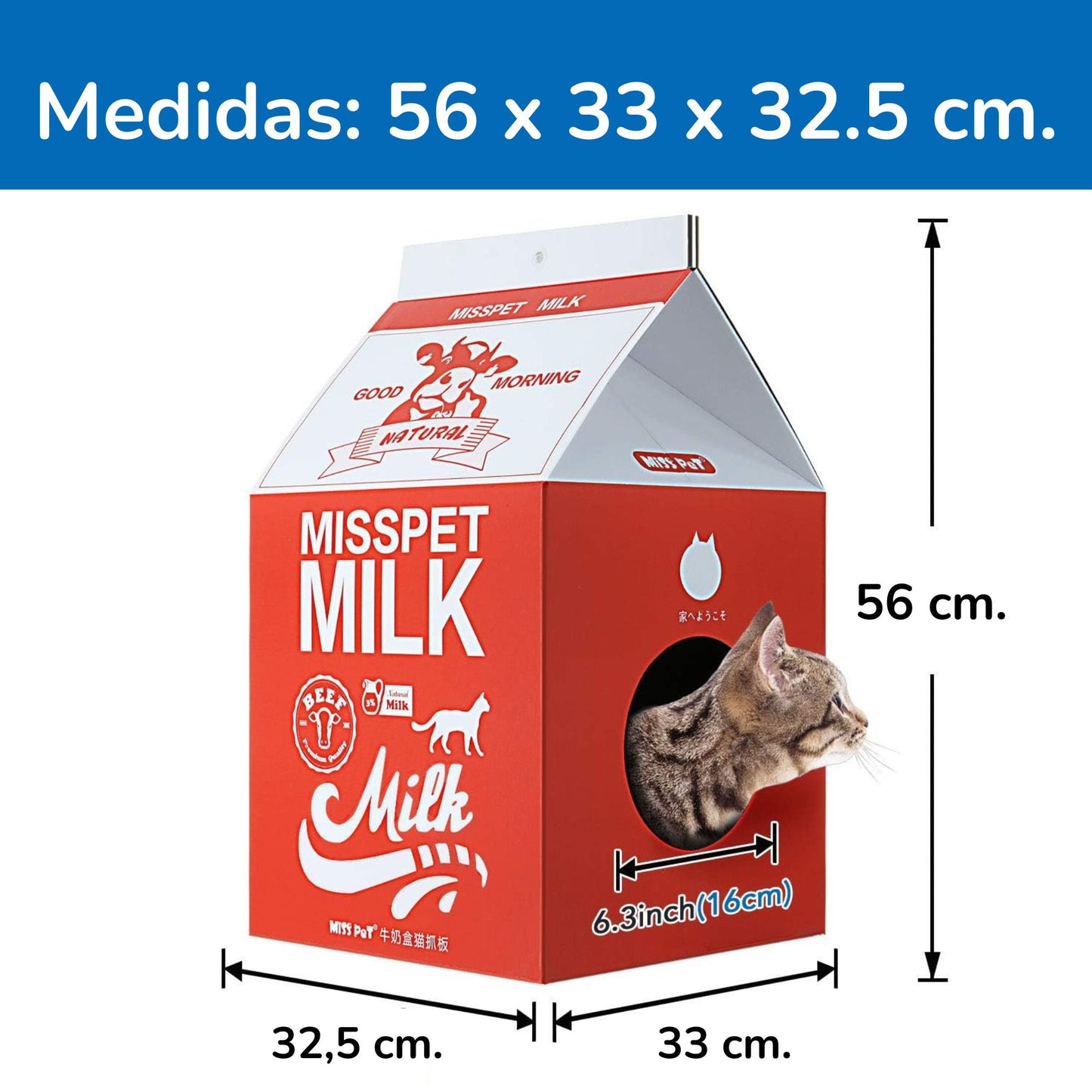 Casa de carton para gatos bonita y original