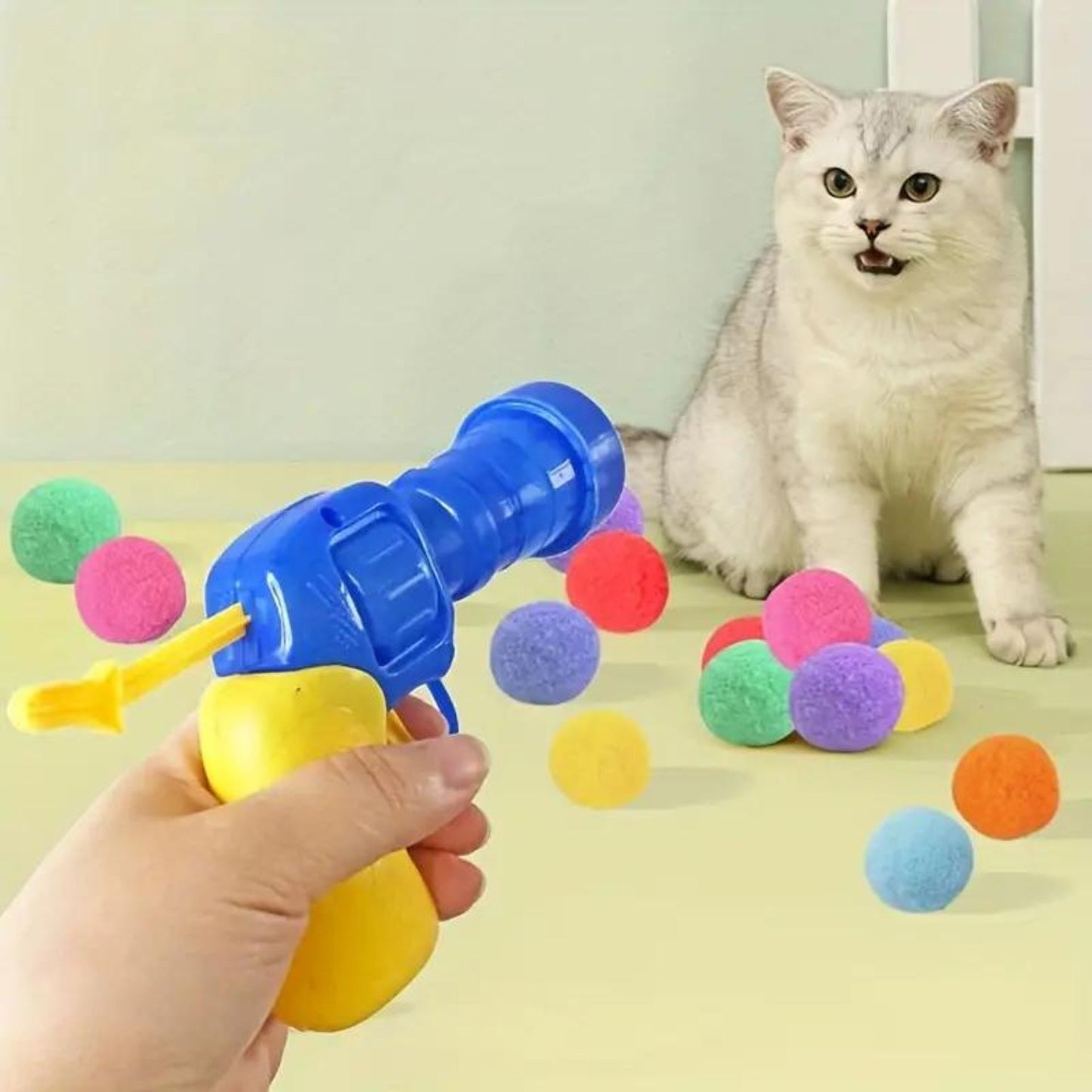 Juguete Gatos Pistola | Pistola Lanza Bolitas Blanditas | Waneka