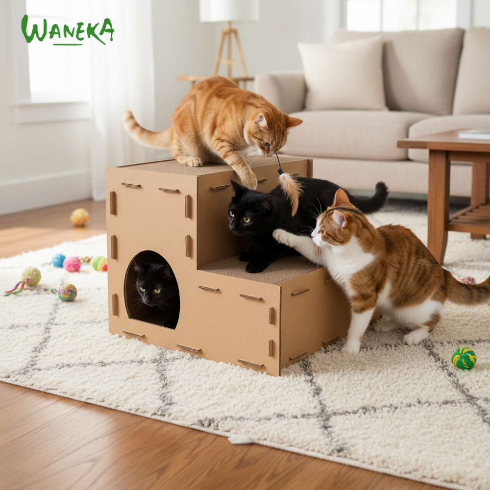 Rascadores de cartón: La tendencia sostenible que tu gato (y el planeta) necesitan