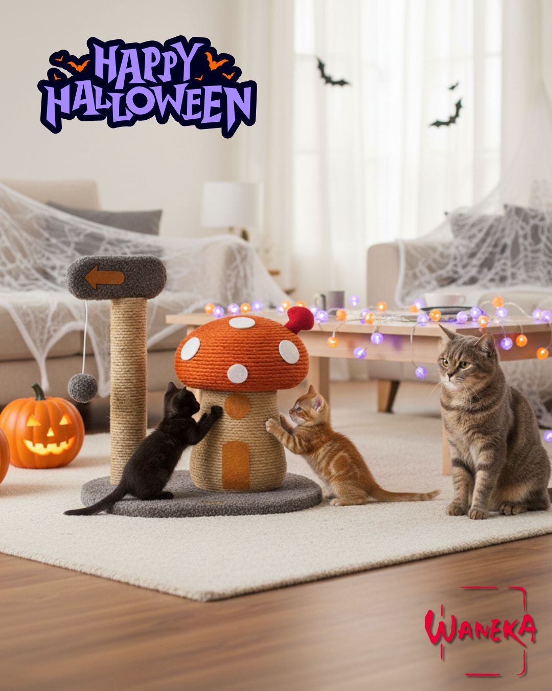 Halloween y los Gatos: Una Noche Misteriosa… pero con Cuidado, Michi