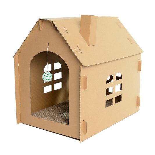 Refugio de Cartón para gatos, casa de cartón para gato