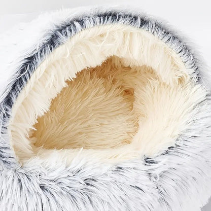 Cama de Peluche Gatos | Cama para Gatos Semi Cerrada | Waneka