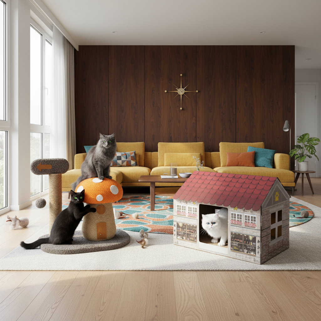 Casita y rascador de cuerda - MIAU Friday