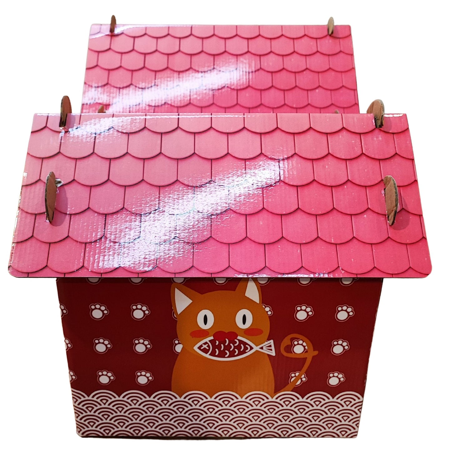 Casa para gatos Navidad casa carton corrugado