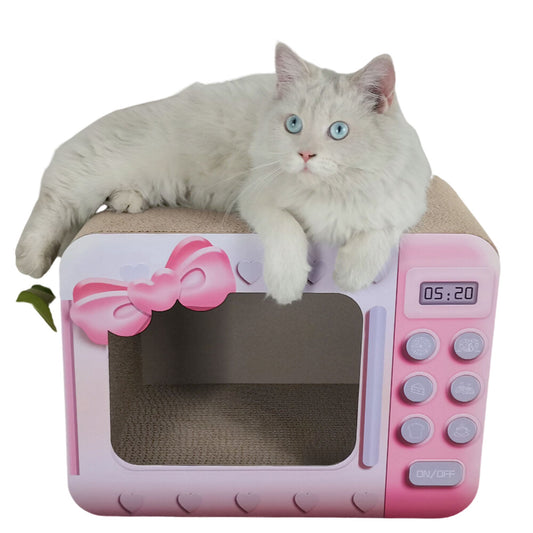 Caja TV rascador para Gatos Rosa