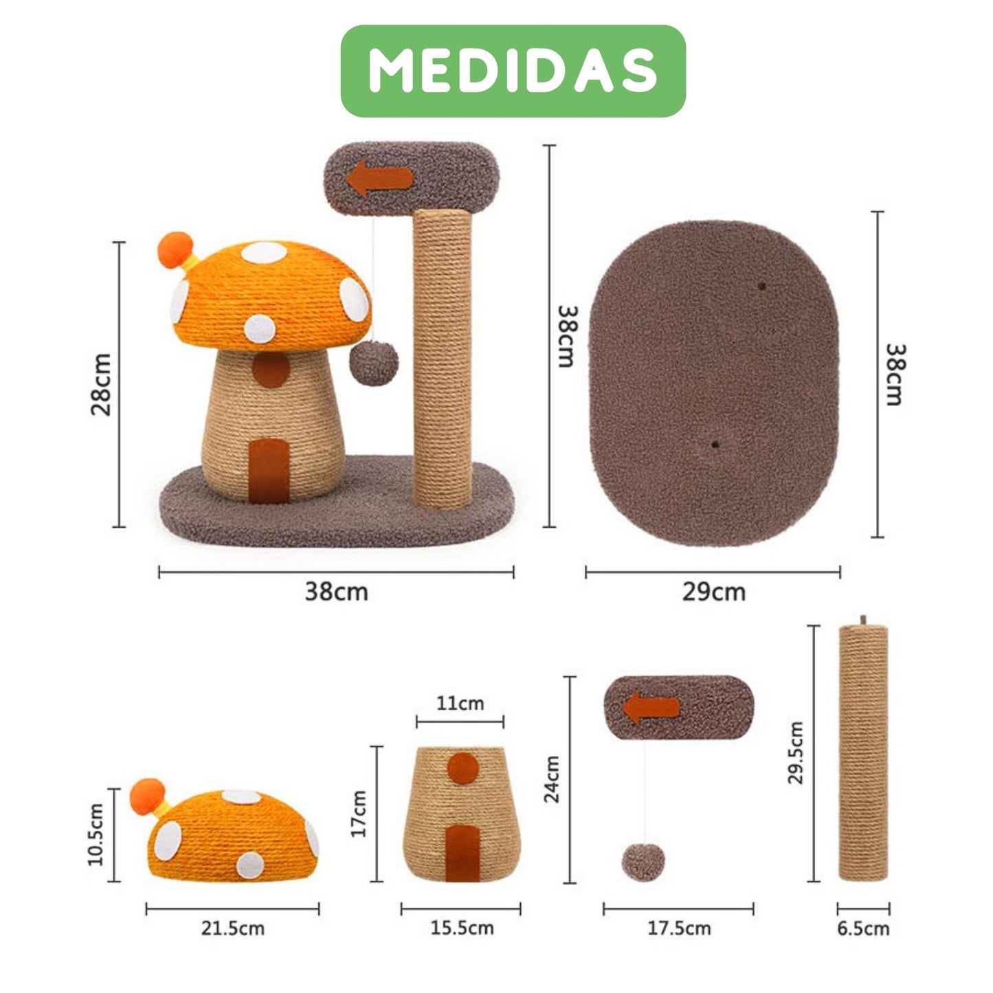 Rascador para gatos Seta Angora Orange