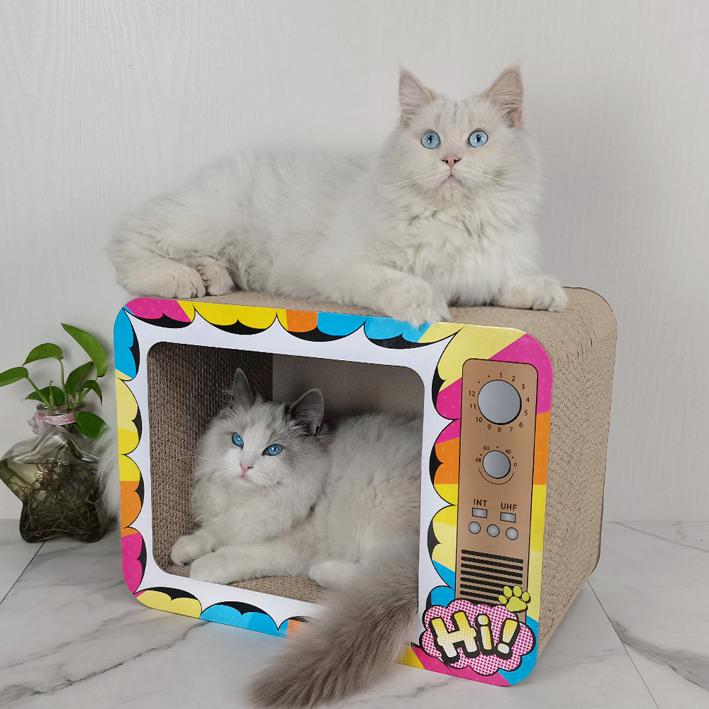 Caja TV Rascador Gatos | Waneka