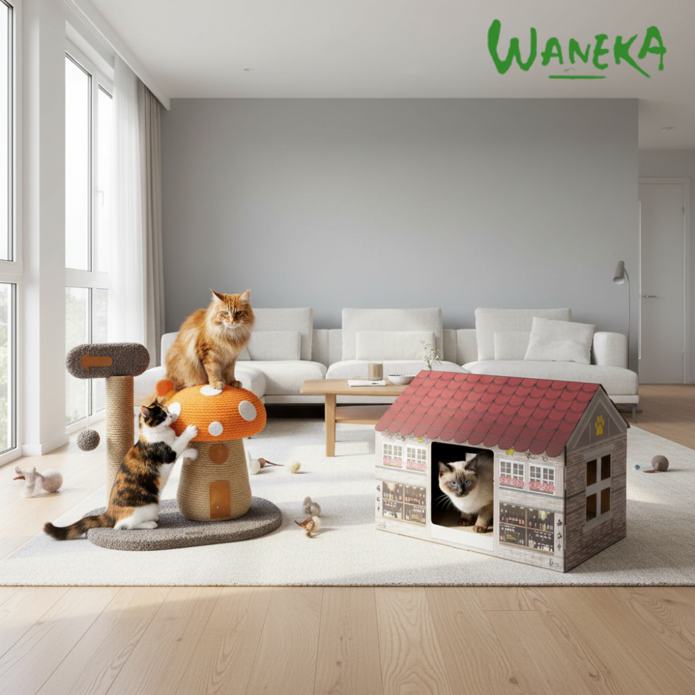 Casita y rascador de cuerda - MIAU Friday